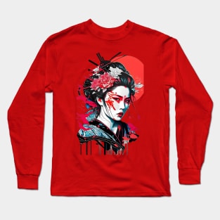 Japanese geisha girl Long Sleeve T-Shirt